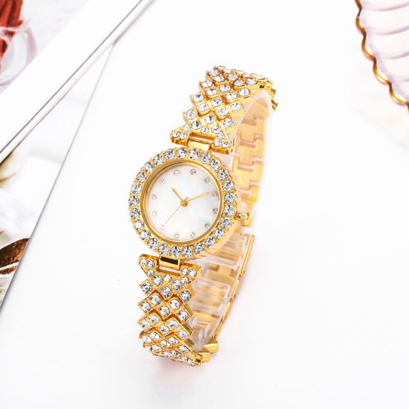 Reloj de Cuarzo para Mujer Simple de Moda con Aleación de Diamantes