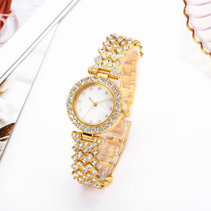 Reloj de Cuarzo para Mujer Simple de Moda con Aleación de Diamantes