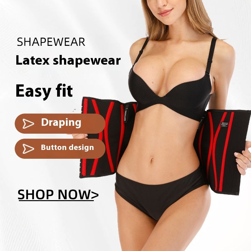 Tight-fitting Cinched Belly Band Sports Shaping Latex Corset