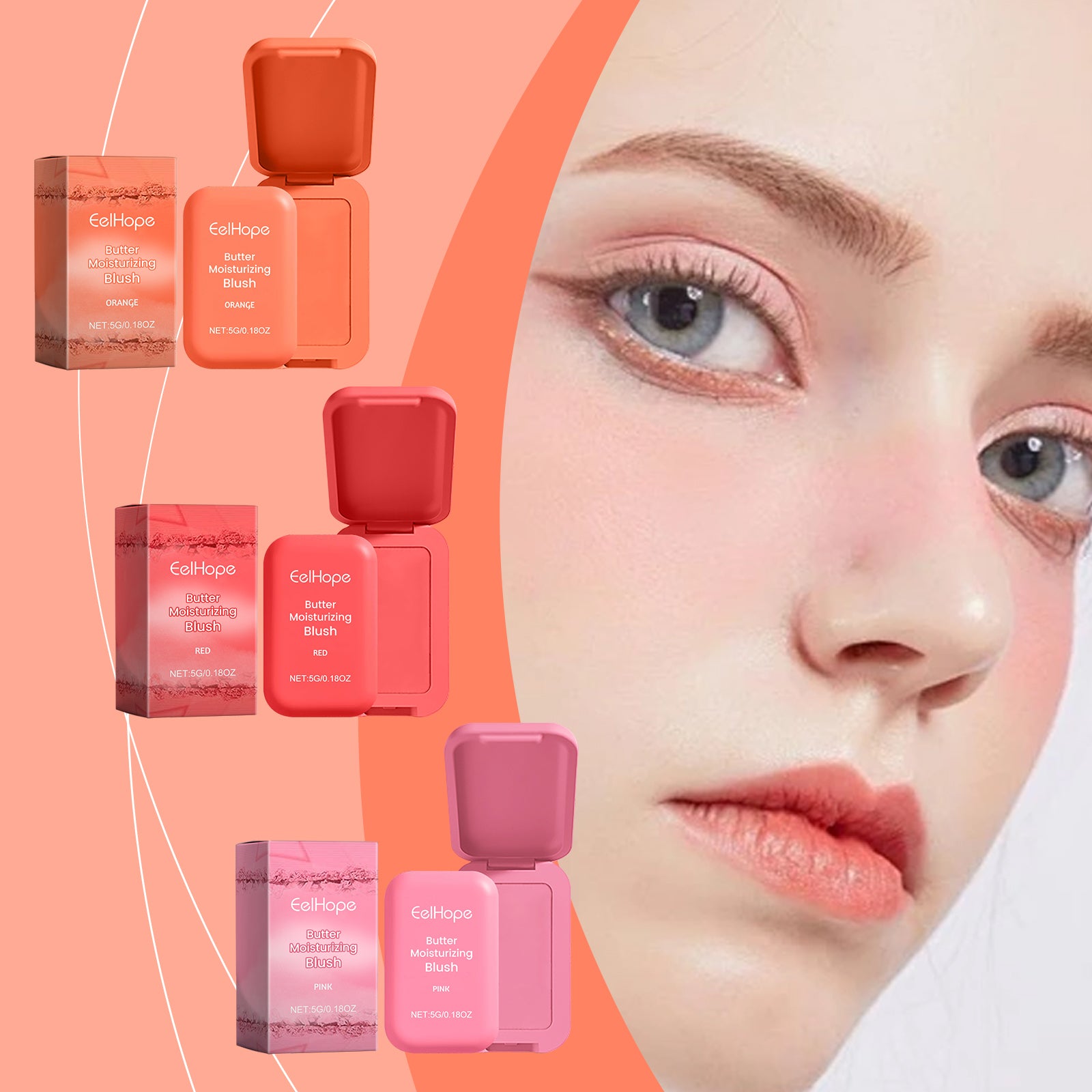 Butter Moisturizing Blush Nude Makeup Brightening And Expanding Color Long Lasting Matte Rouge Makeup