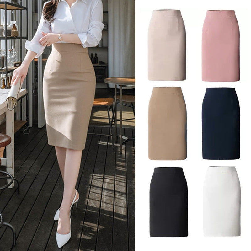 All-match Commute High Waist Slimming Office Lady Skirt