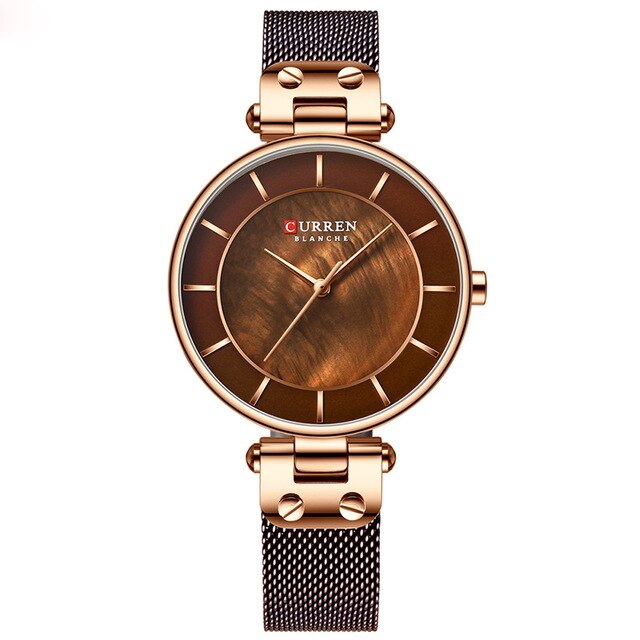 Reloj Curren para mujer, relojes de lujo de primeras marcas, reloj de pulsera de cuarzo resistente al agua para mujer, reloj de moda para mujer y niña, relojes femeninos