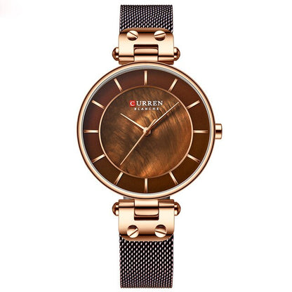 Reloj Curren para mujer, relojes de lujo de primeras marcas, reloj de pulsera de cuarzo resistente al agua para mujer, reloj de moda para mujer y niña, relojes femeninos