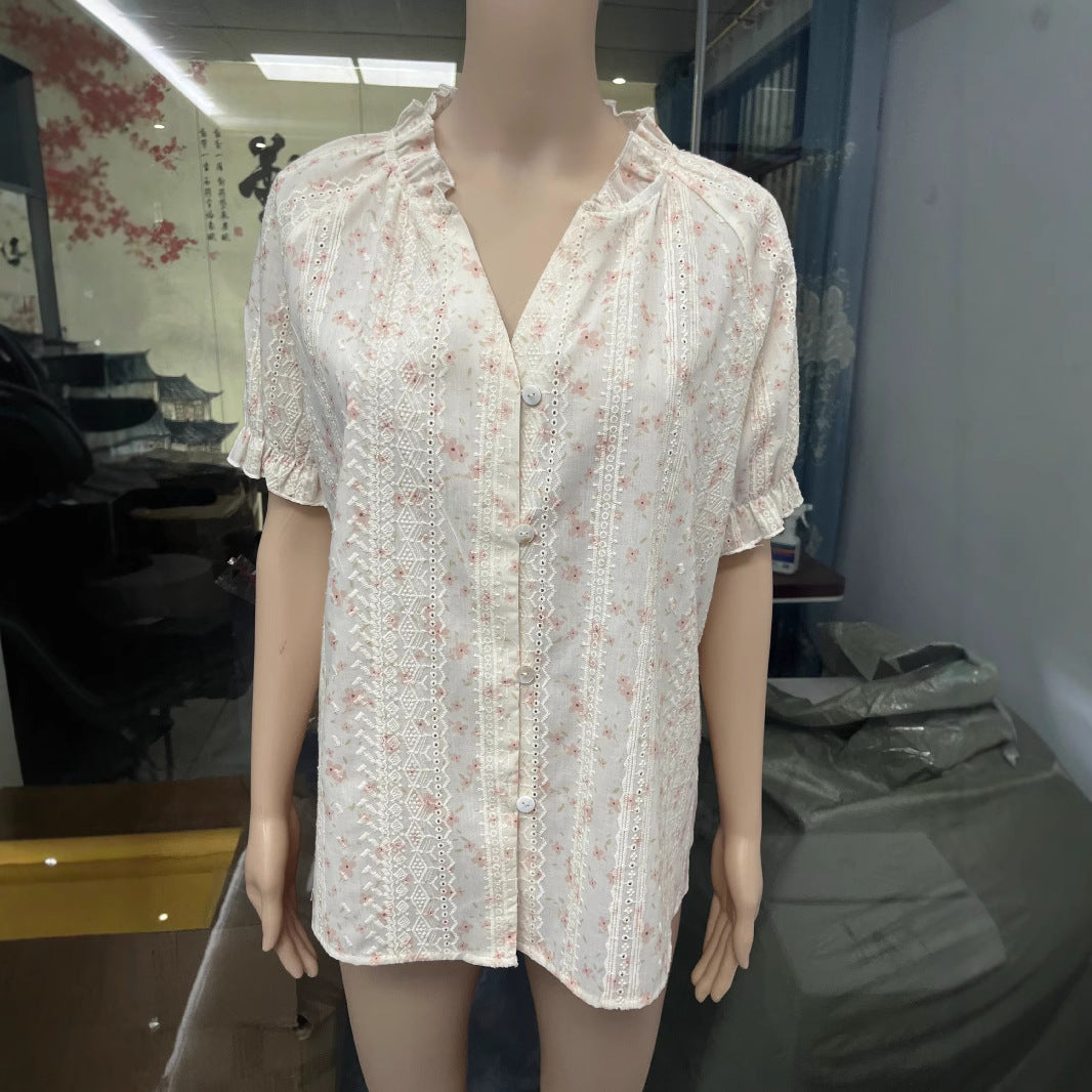 Summer Unique And Beautiful Shirt French Minority Design Blouse