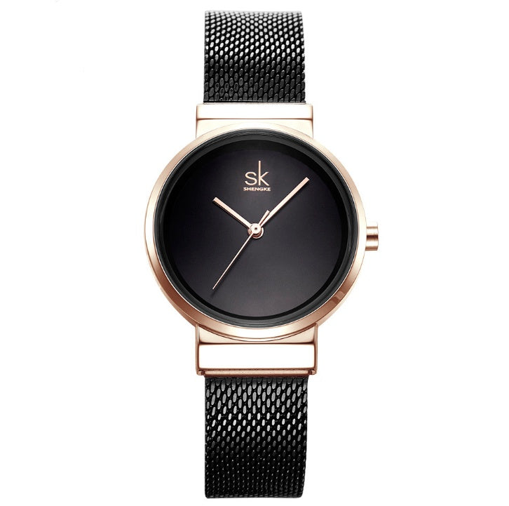 Reloj de pulsera azul Shengke, relojes de mujer de marca de lujo de acero, relojes de cuarzo para mujer, reloj femenino, reloj femenino 