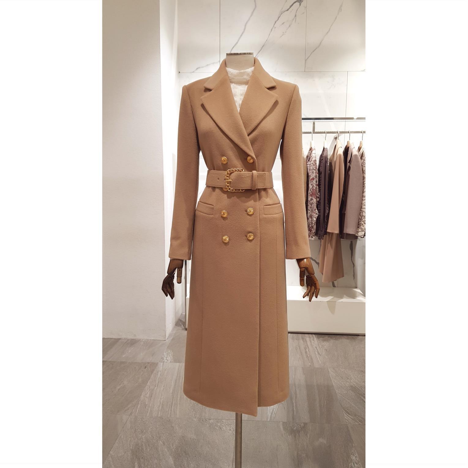 New fashion style long thick woolen coat