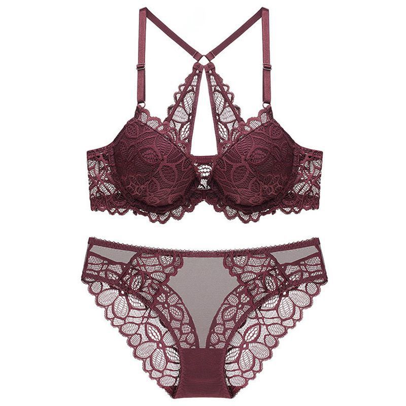 Lace back bra suit