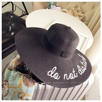 Embroidery Straw Cap