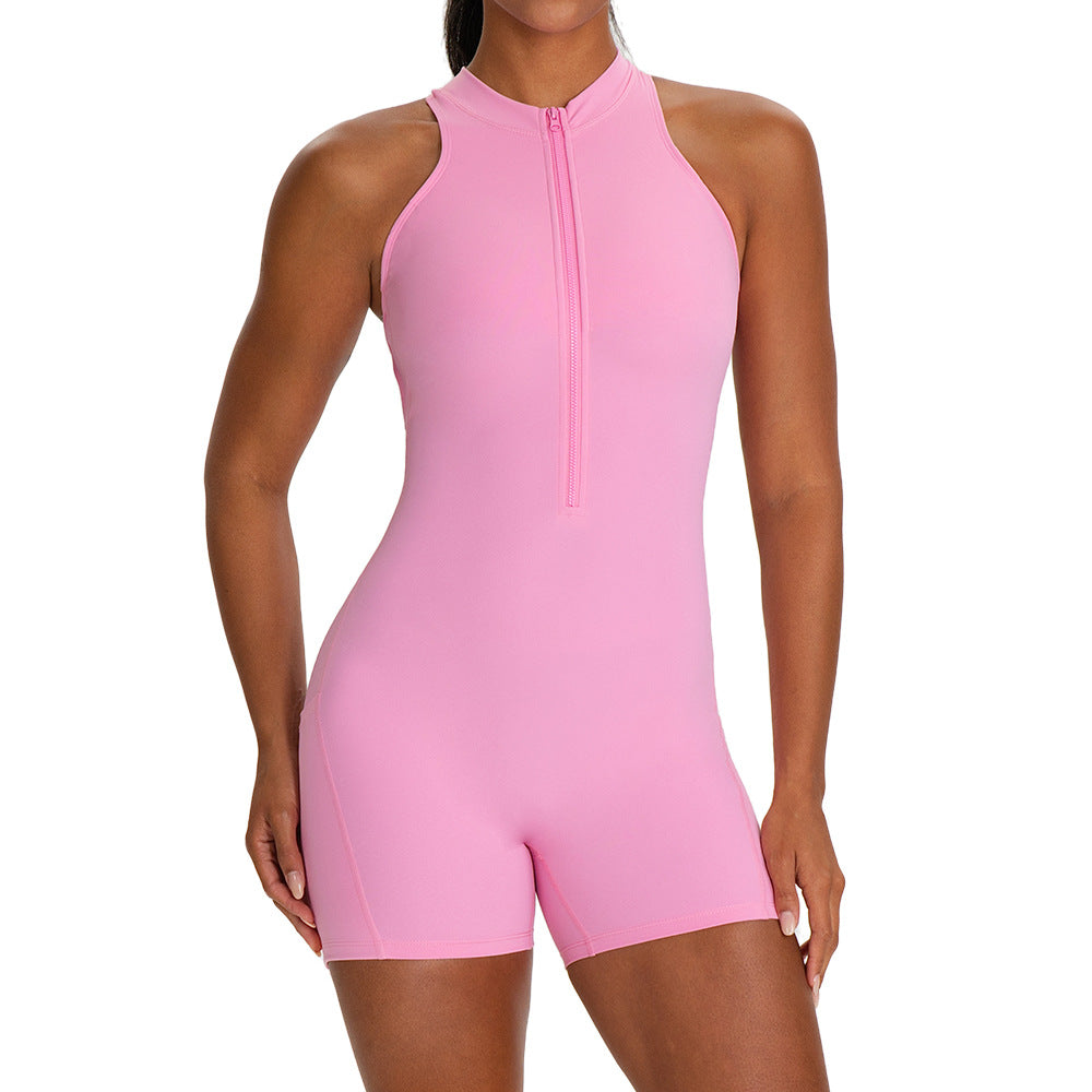 Tight-fitting Padded Peach-butt Fitness Bodysuit