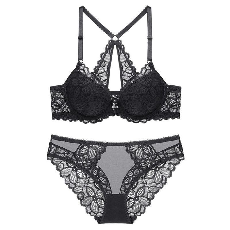 Lace back bra suit