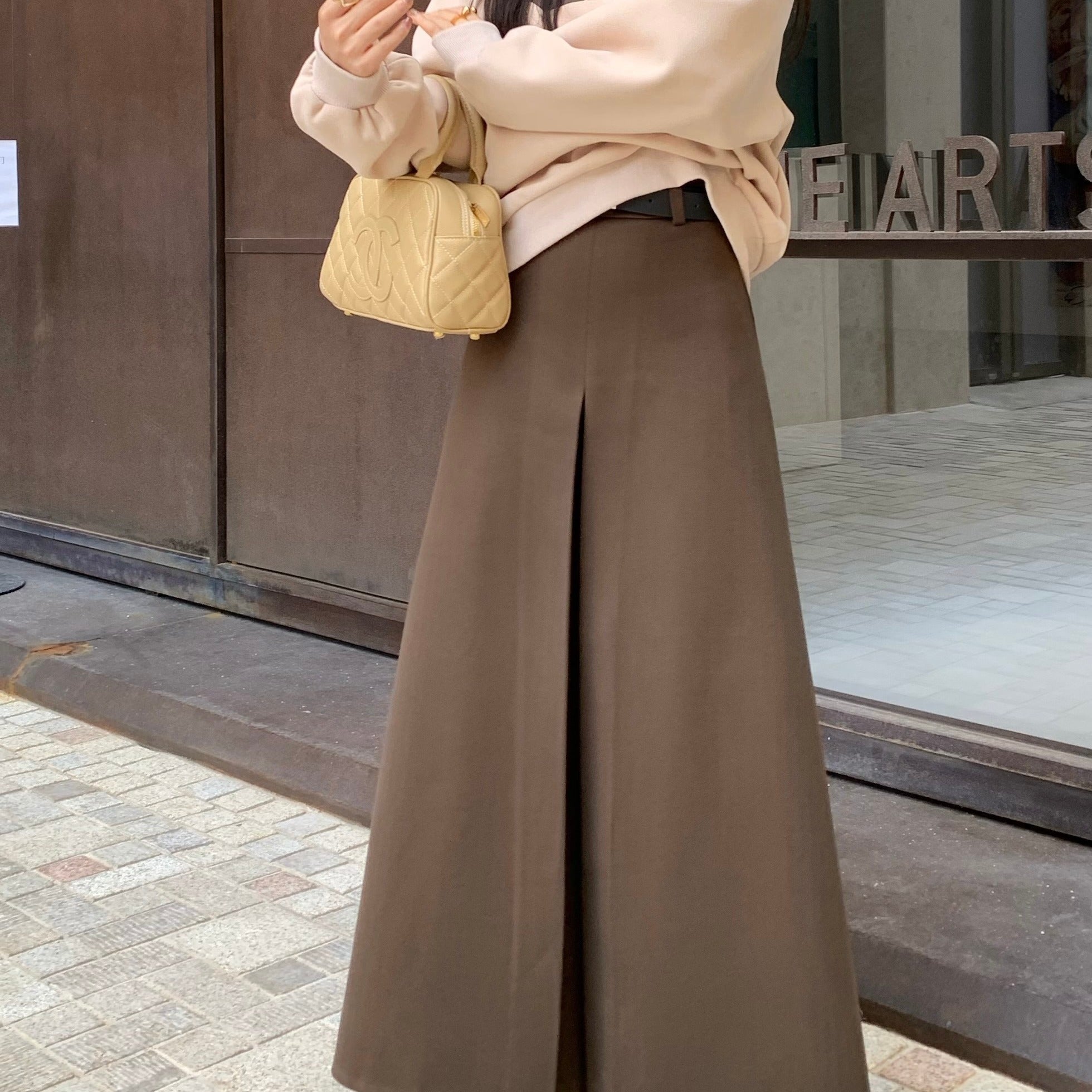 Thickened, Sanded Fabric Textured Skirt Autumn