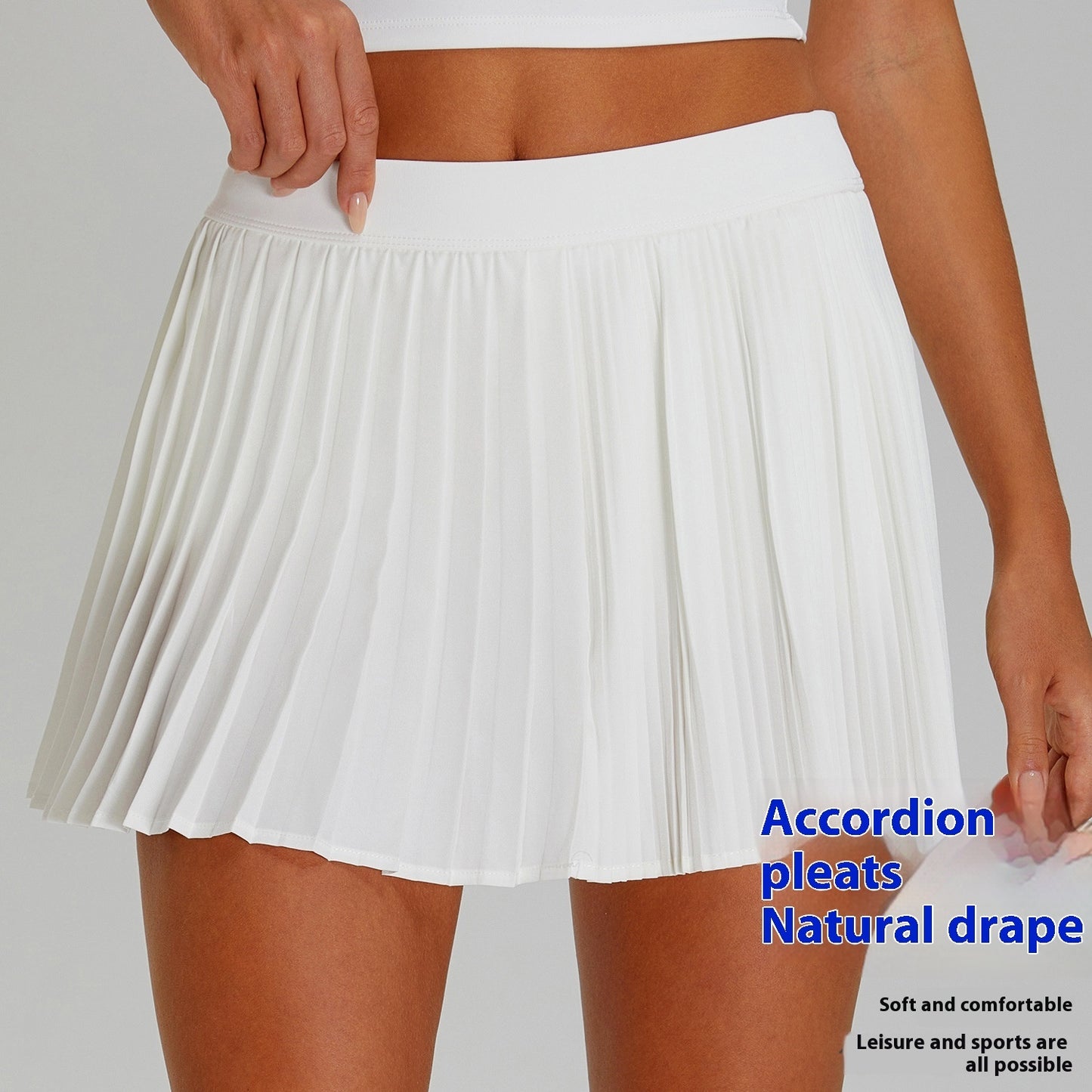 Anti-exposure Tennis Skirt Fitness Stitching Pleated Yoga Skirts