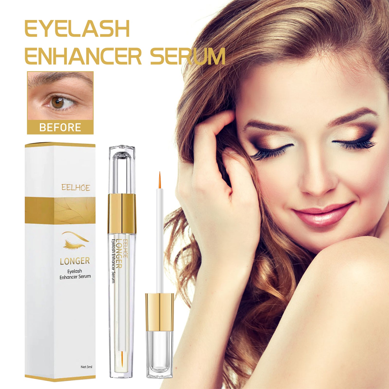 Eyelash Liquid Lashes Long, Thick And Curling Black Beautiful Eyelash Moisturizing Mild Natural Mascara