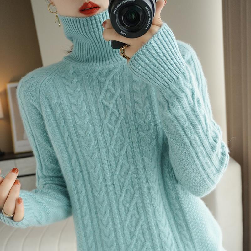 Fashion New High Neck Knitted Sweater For Women