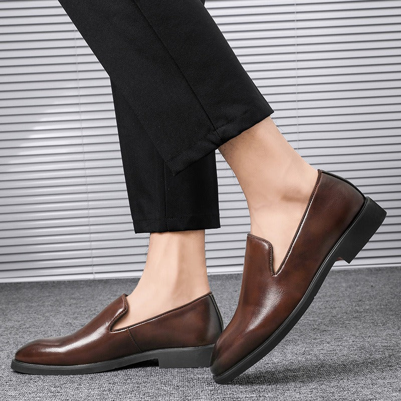 Men's business casual leather shoes  British fashion loafers