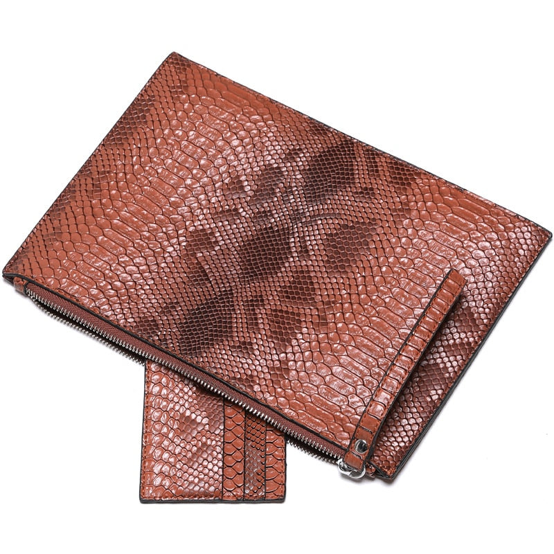 Fashion 3D Python pattern Women Clutch Bag Brand Design Party Envelope Clutches for ladies wallet Free Card Handbag