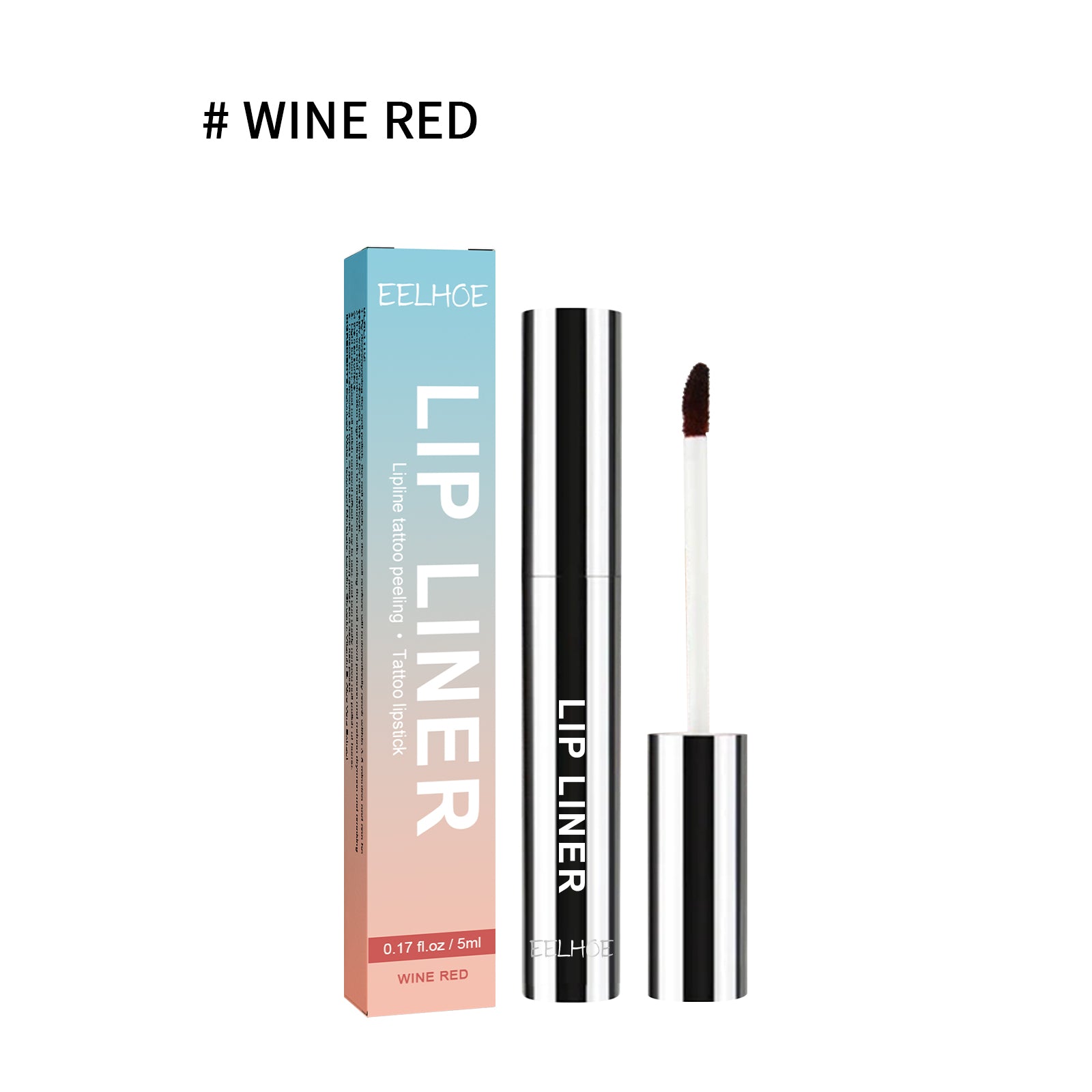 Peel Lip Liner, Outline Lip Shape Lip Color Waterproof Non-Smudging Peel Lip Liner Lip Brush
