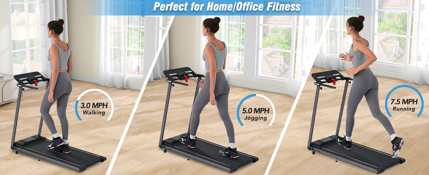 NEW Folding Treadmills Walking Pad Treadmill for Home Office -2.5HP Walking Treadmill With Incline Bluetooth Speaker