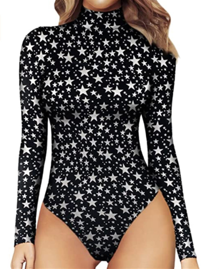 European And American Women's Casual Long-sleeved Bodysuit