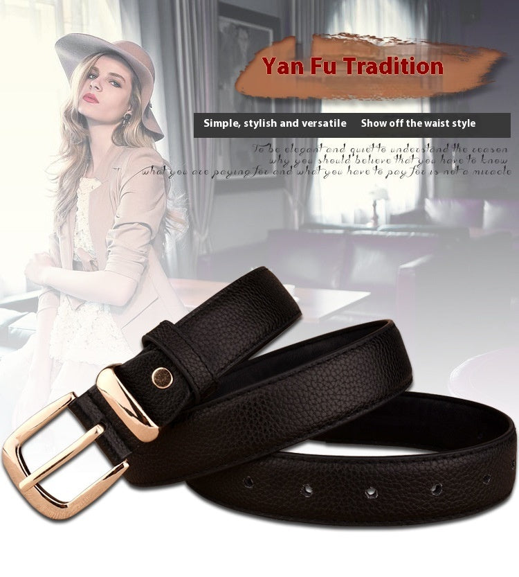 Women's Paint Alloy Buckle Pant Belt