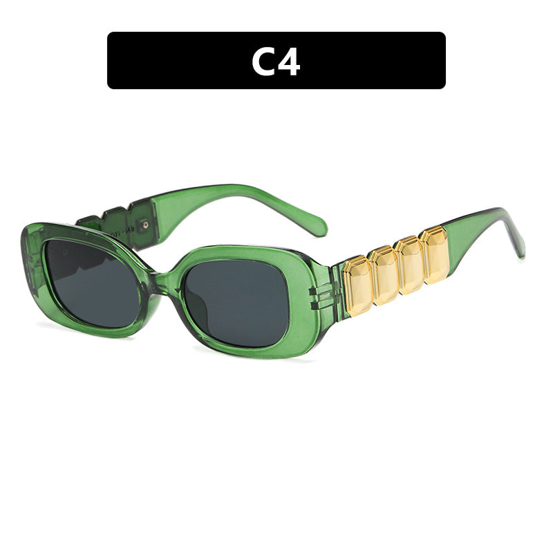 Small frame square sunglasses, new fashionable and high-end sunglasses, street photography and fashion shows, women's personalized sunglasses