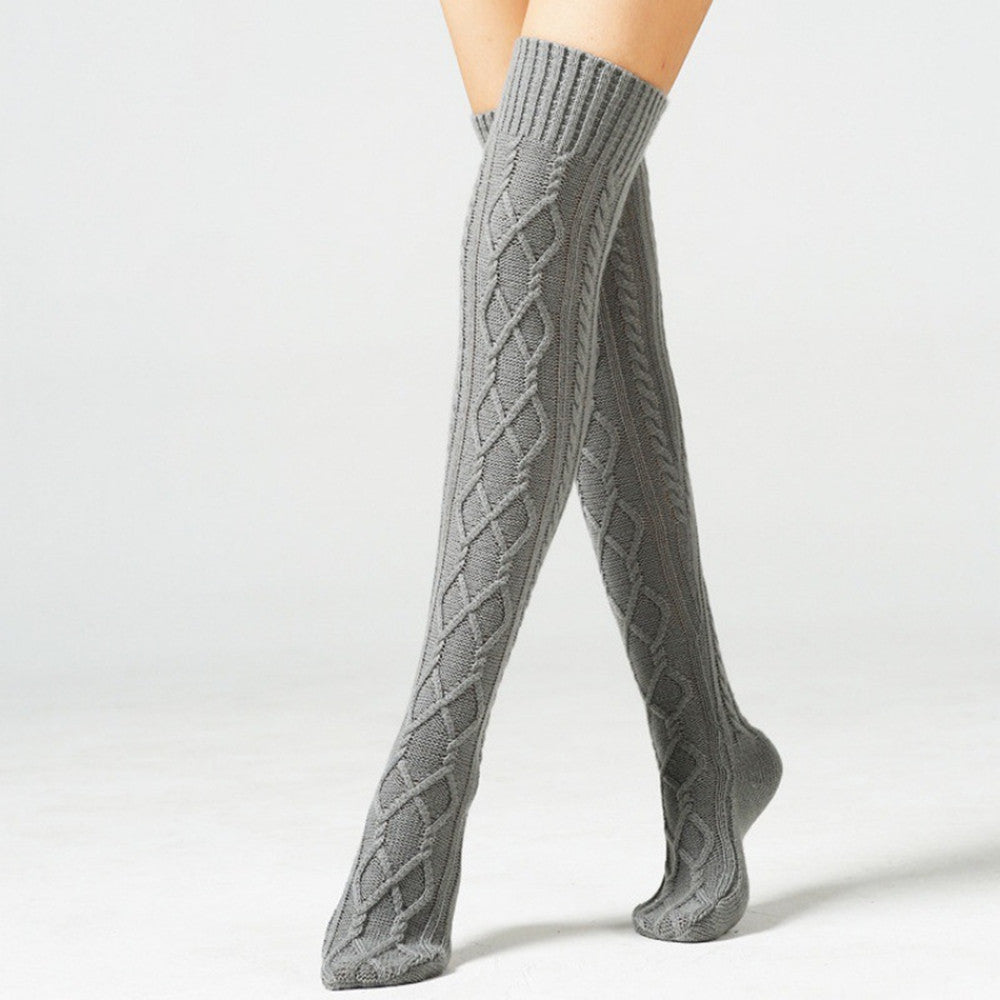Knitted Over The Knee Leg Warmers Indoor Home Socks