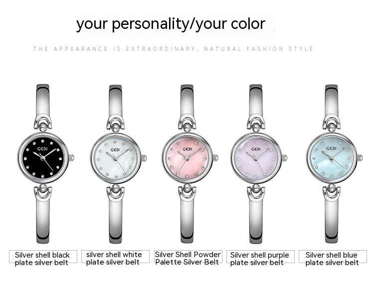 Simple Design Small Exquisite Round Dial Bangle Watch Quartz Watch