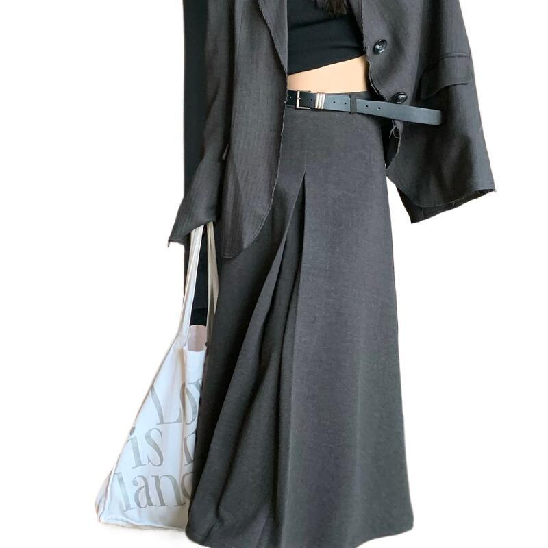 Thickened, Sanded Fabric Textured Skirt Autumn