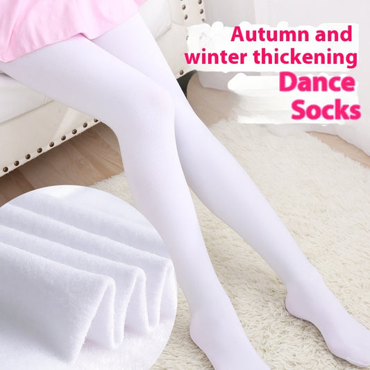 Children's Dance Socks Autumn And Winter Medium Thick Section Single-layer Fleece-lined