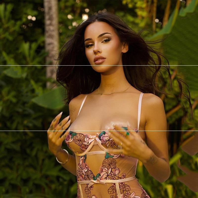 Women's Fashion Temperament Lace Mesh Bodysuit