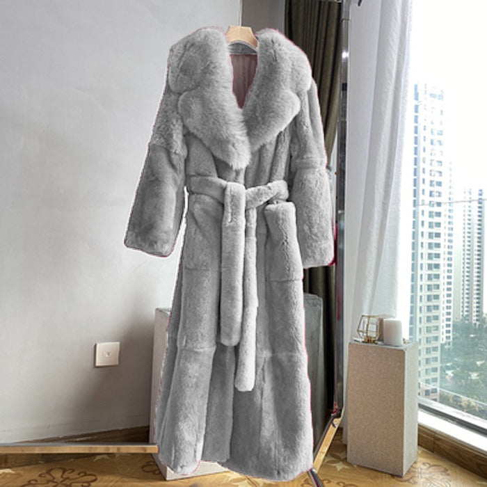 Imitation fur coat women's mid length coat