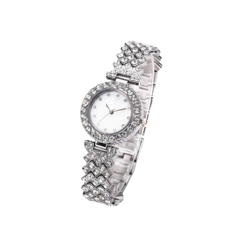 Reloj de Cuarzo para Mujer Simple de Moda con Aleación de Diamantes