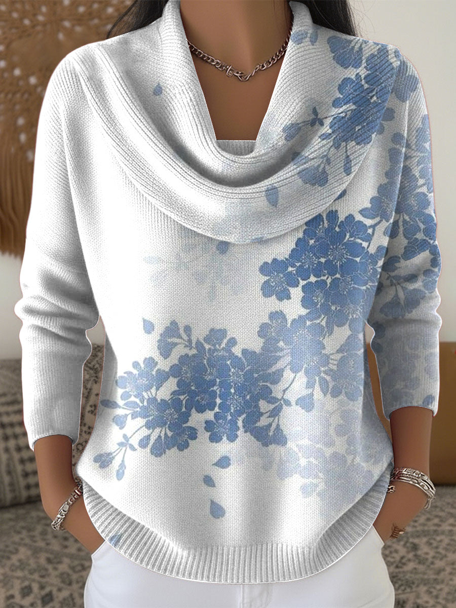 Womens Casual Loose-fitting Pullover Hoodie With A Cowl Neck