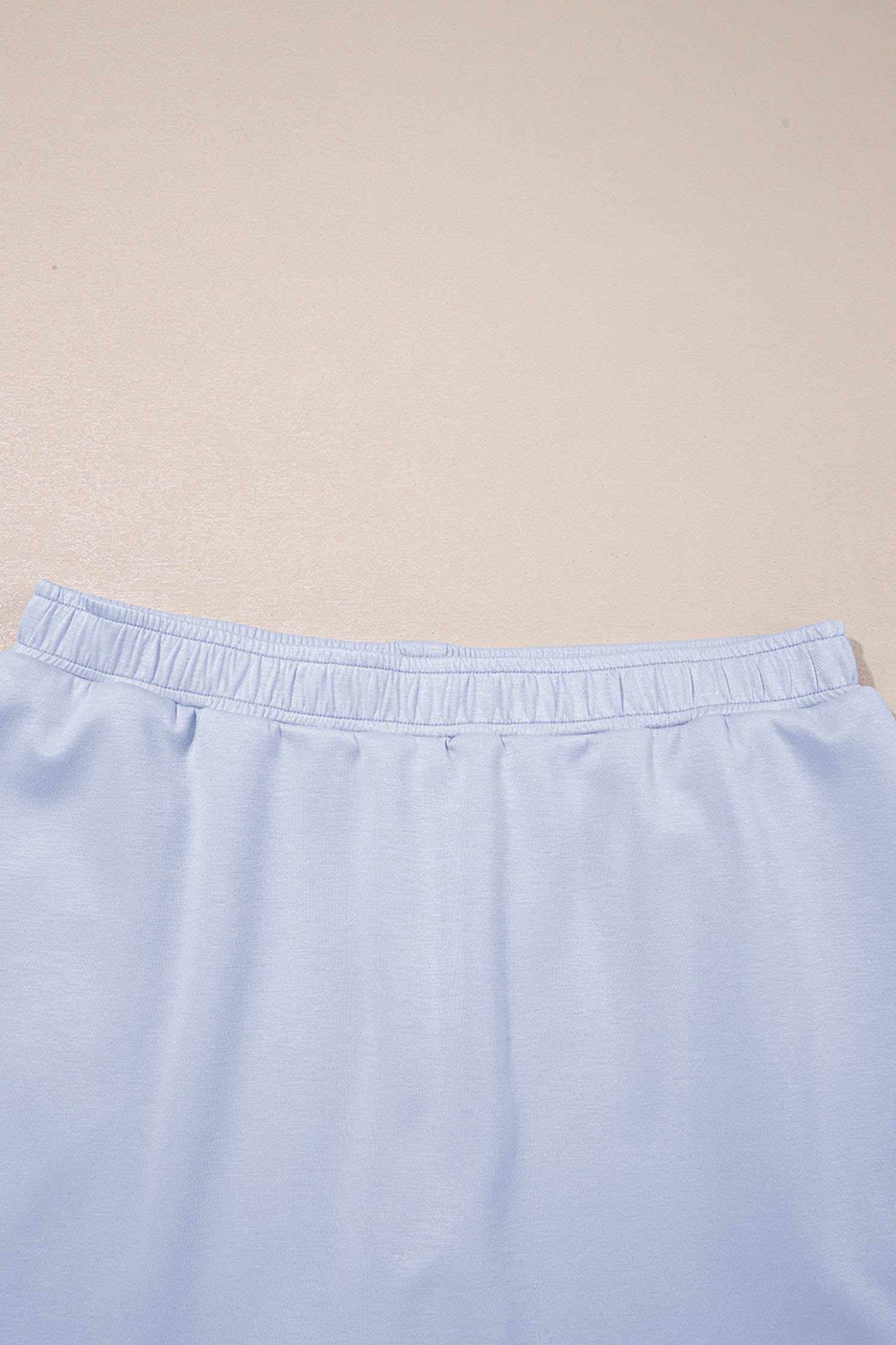 Beau Blue Puff Sleeve Pearl Embellished Scallop Trim Top 2 Piece Skort Set