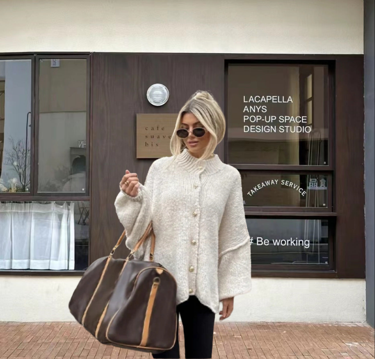 Women's Fashion Solid Color Casual Sweater Cardigan