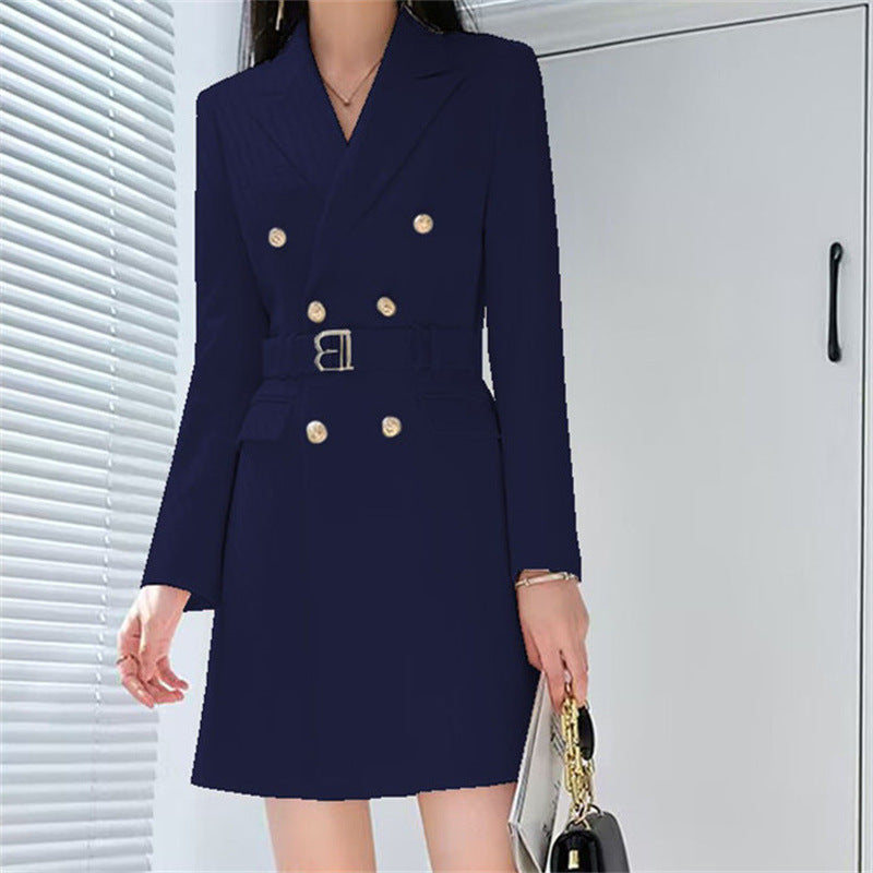 Office Lady Style Slimming Waist Trimming Coat Women's Top