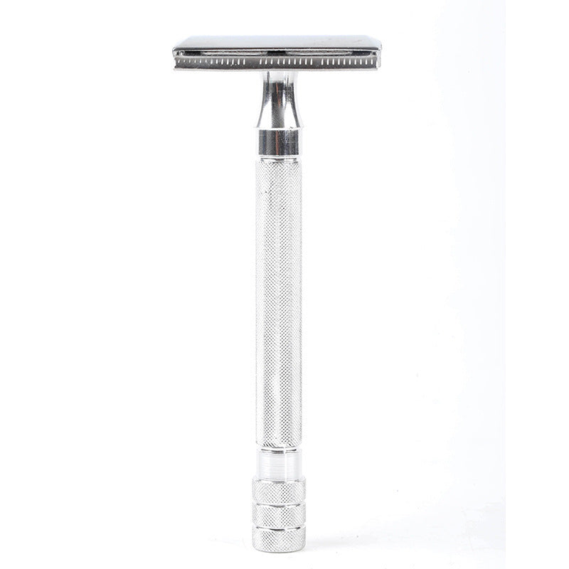 Old-fashioned Manual Pogonotomy Scraping Metal Scraper With Brush Combination