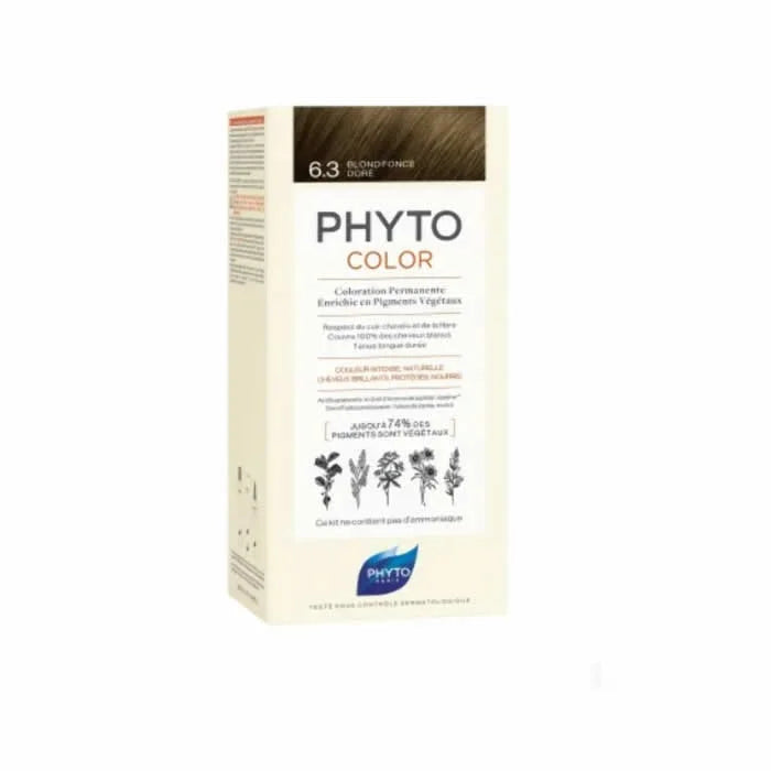 Phyto Hair Colour By Phytocolor 6.3 Dark Golden Blonde 180G - PHYTO PARIS