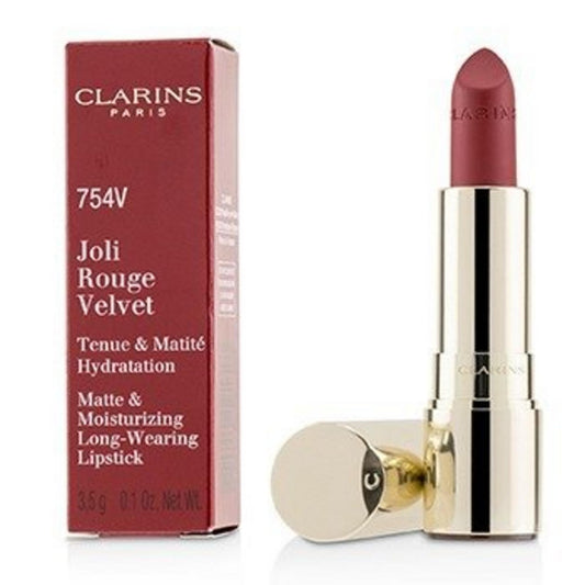 Clarins, Joli Rouge, Velvet, Cream Lipstick, 754V, Deep Red, 3.5 g
