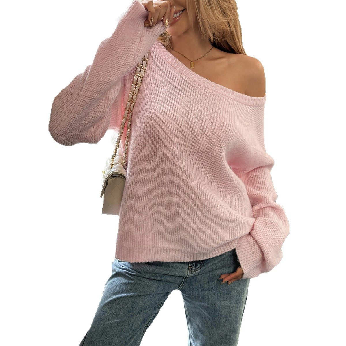Fashion Woolen Long Sleeve T-shirt Sweater Women's Clothing