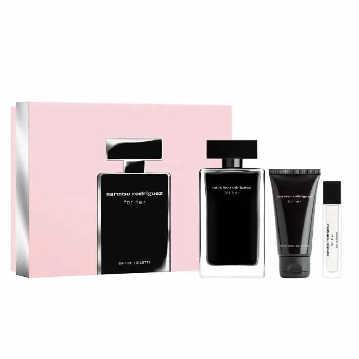 Narciso Rodriguez For Her Eau De Toilette Spray 100Ml Set 3 Pieces