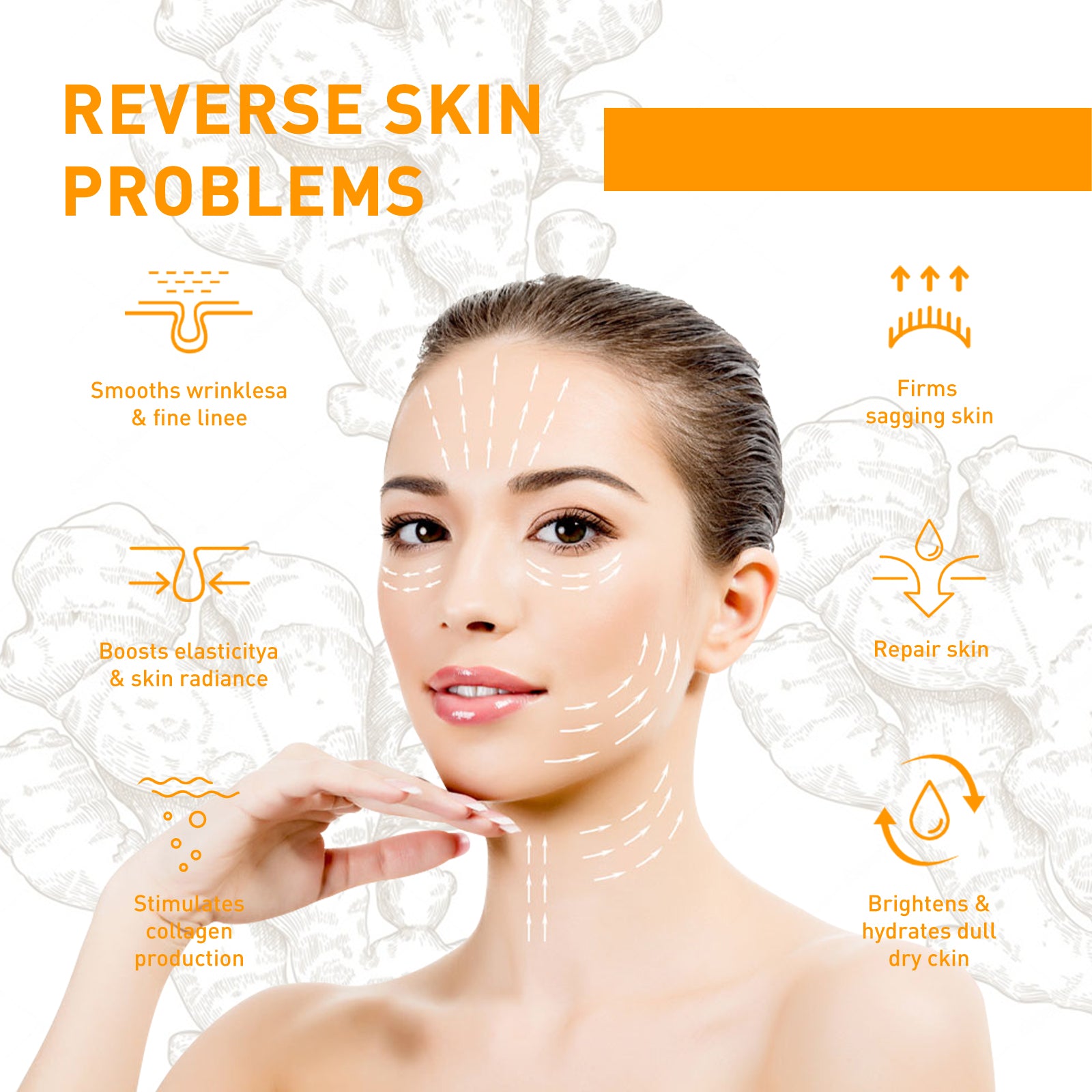 Turmeric Face Cream, Reduces Fine Lines And Spots Moisturizes Anti Wrinkles Face Cream