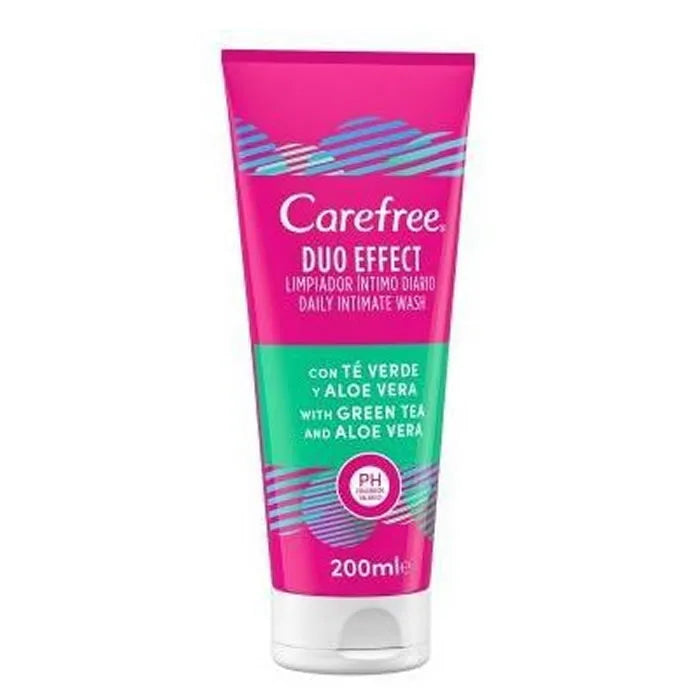 Carefree Duo Effect Intimate Cleanser Green Tea & Aloe Vera 200Ml