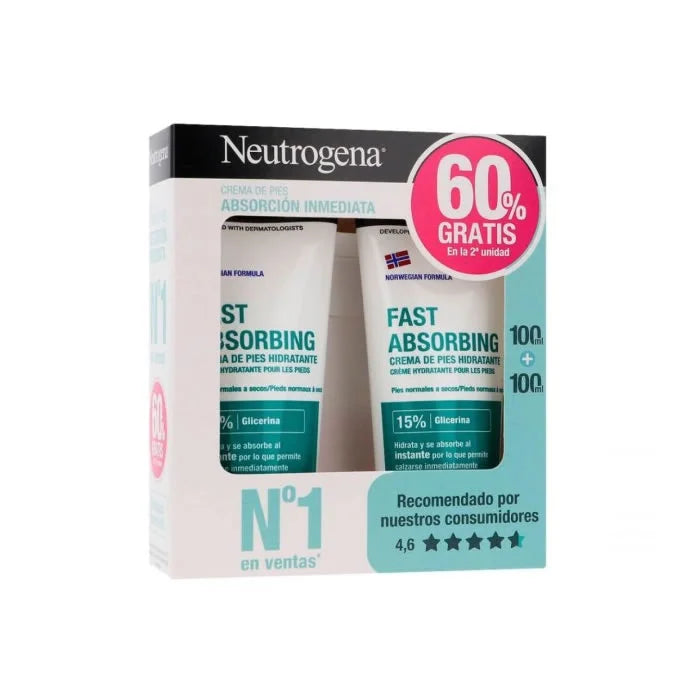 Neutrogena Immediate Absorption Foot Cream 2X100Ml - NEUTROGENA