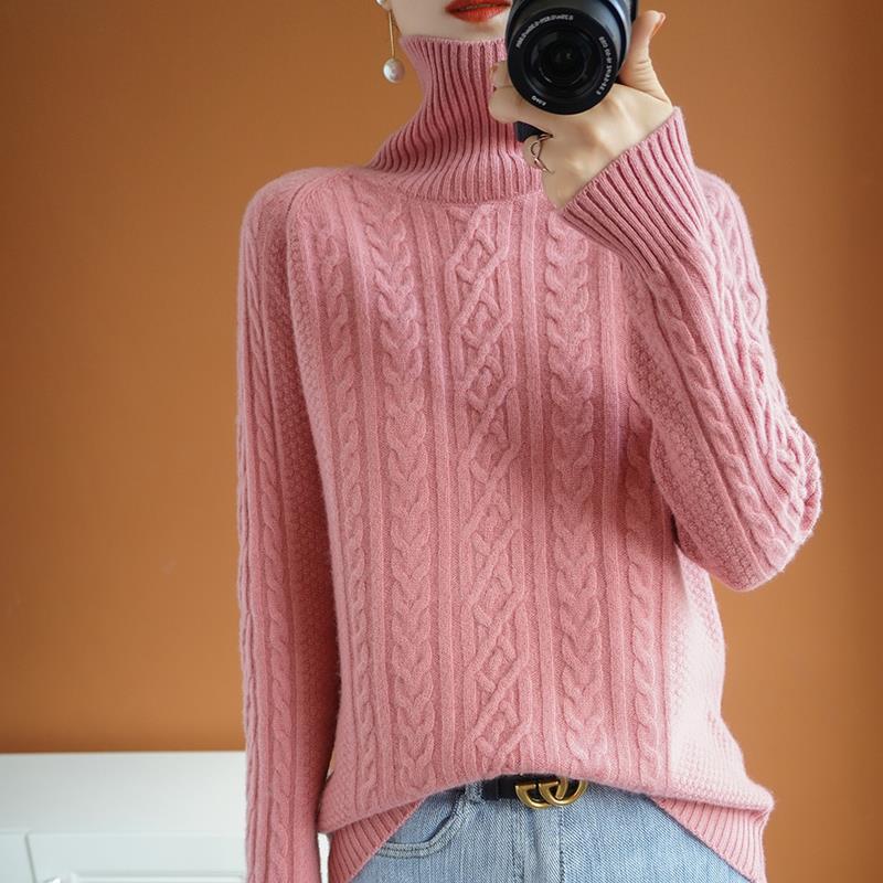Fashion New High Neck Knitted Sweater For Women