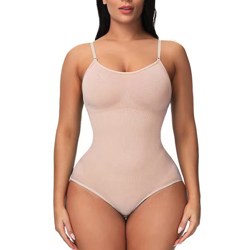 Tummy-control Butt-lifting Plus-size Thong Womens Suspender Jumpsuit