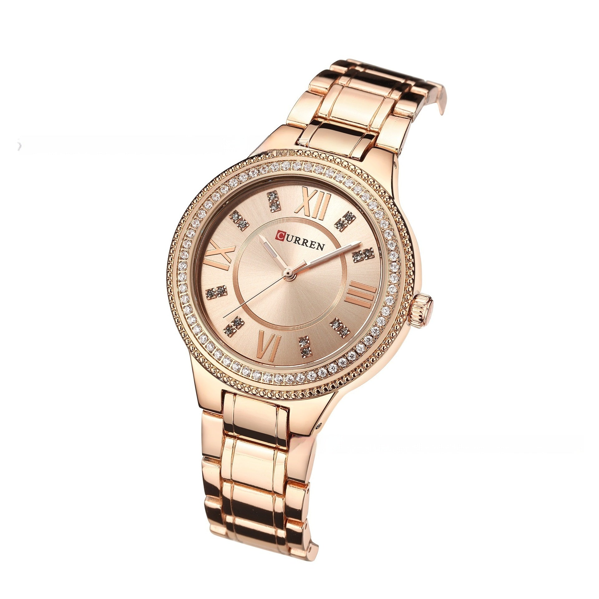 Women's Quartz Fashion Waterproof Diamond Steel Watch