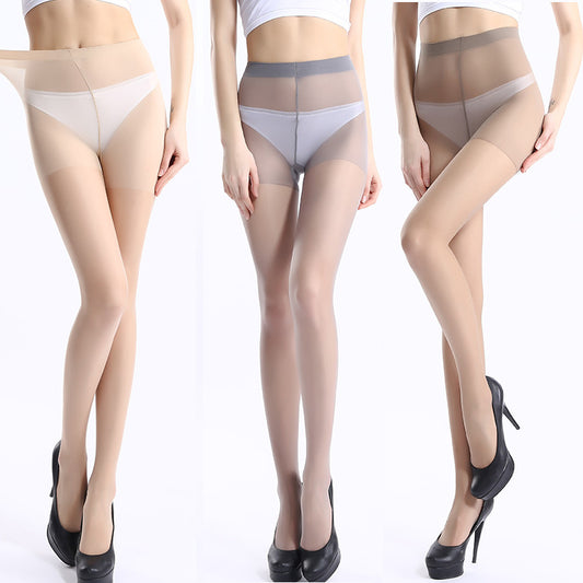 5D Simple Packaging Core-Spun Silk Stockings Pantyhose Women's Flat Plus Crotch Bottoming Socks Sexy Socks