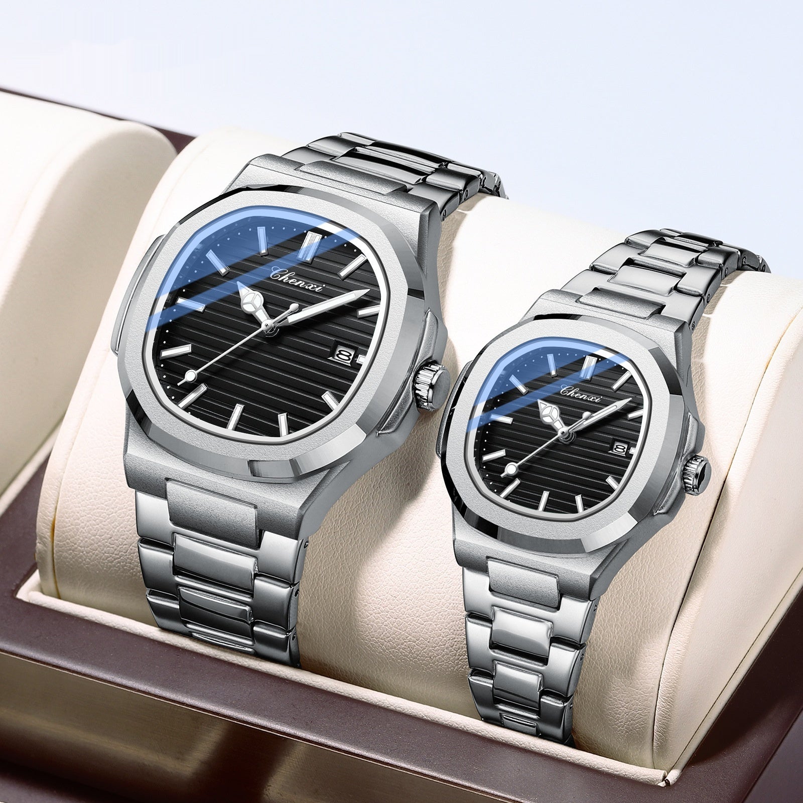 Chenxi Steel Watch Couple Luminous Waterproof Simple Fashion