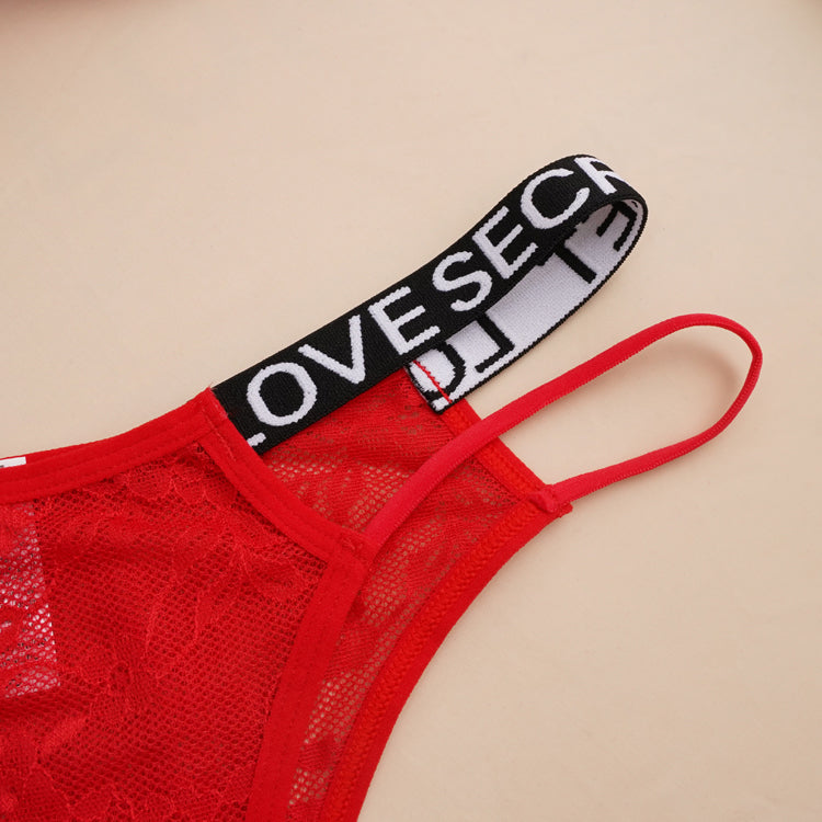 Women's Sexy Push-up Lingerie Set, Red